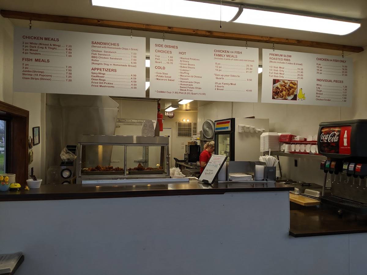 Menu at Timmer's Maryland Chicken restaurant, Imlay City