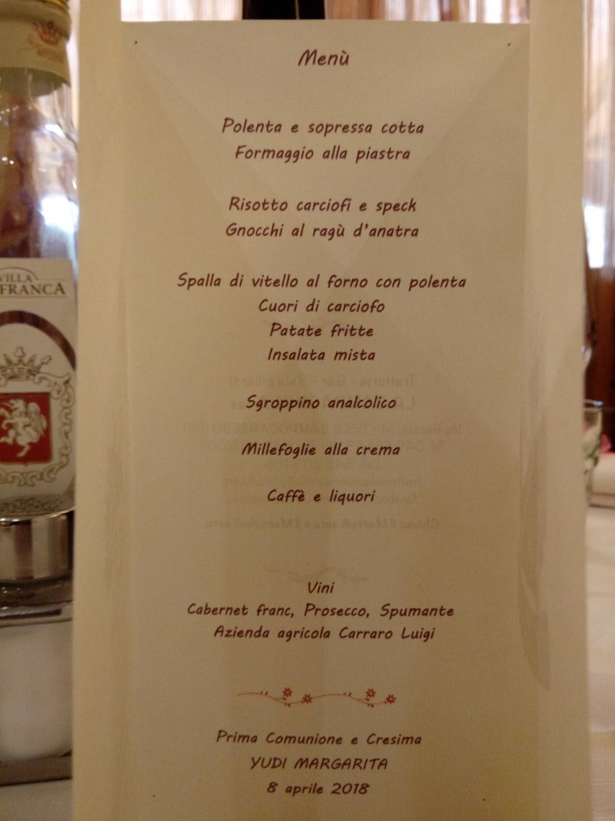 Menu Da Trattoria La Campagnola Ristorante, Campodarsego