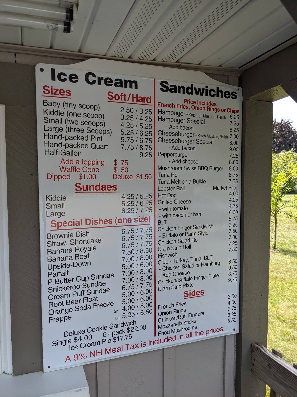 Menu at Twin Lantern Dairy Bar, Kensington, 239 Amesbury Rd