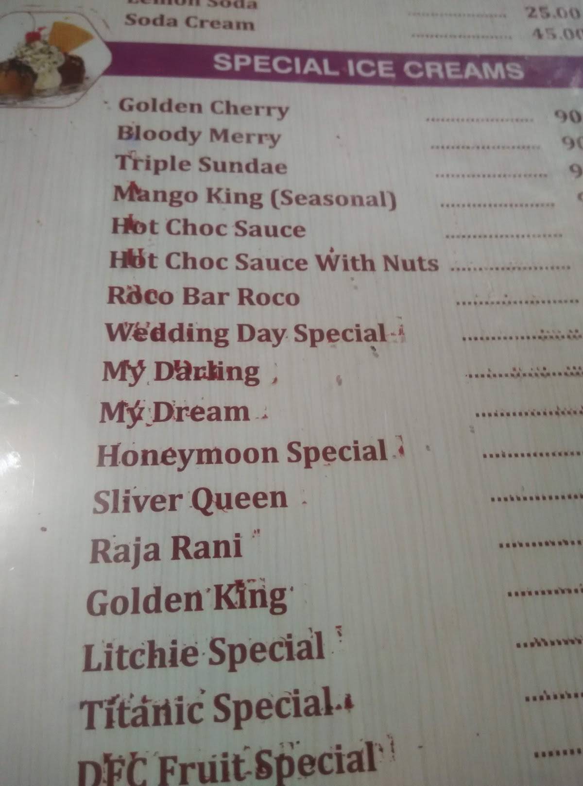 Menu at Hotel Disha Food Corner, Uijre