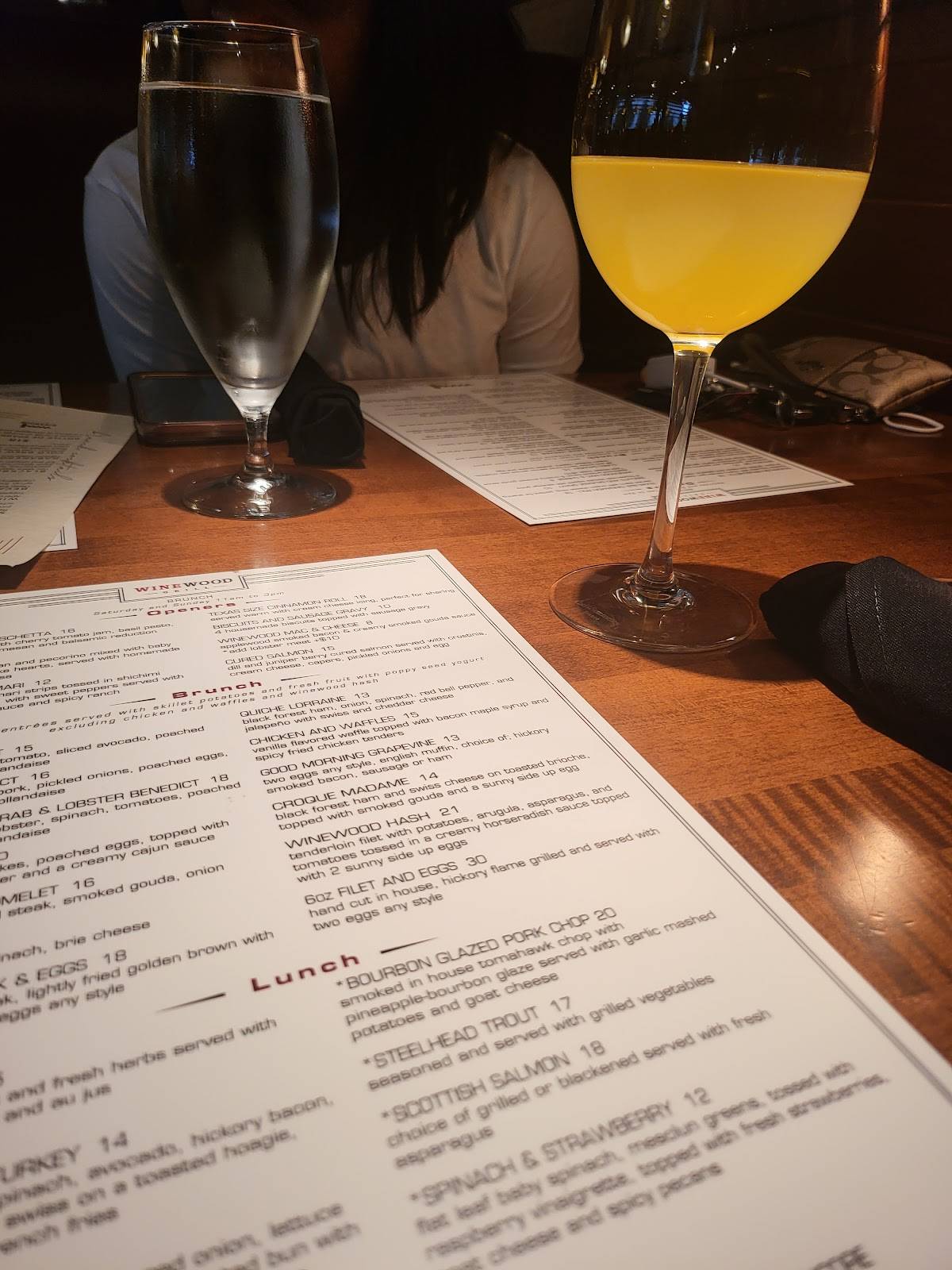Menu at Winewood Grill pub & bar, Grapevine