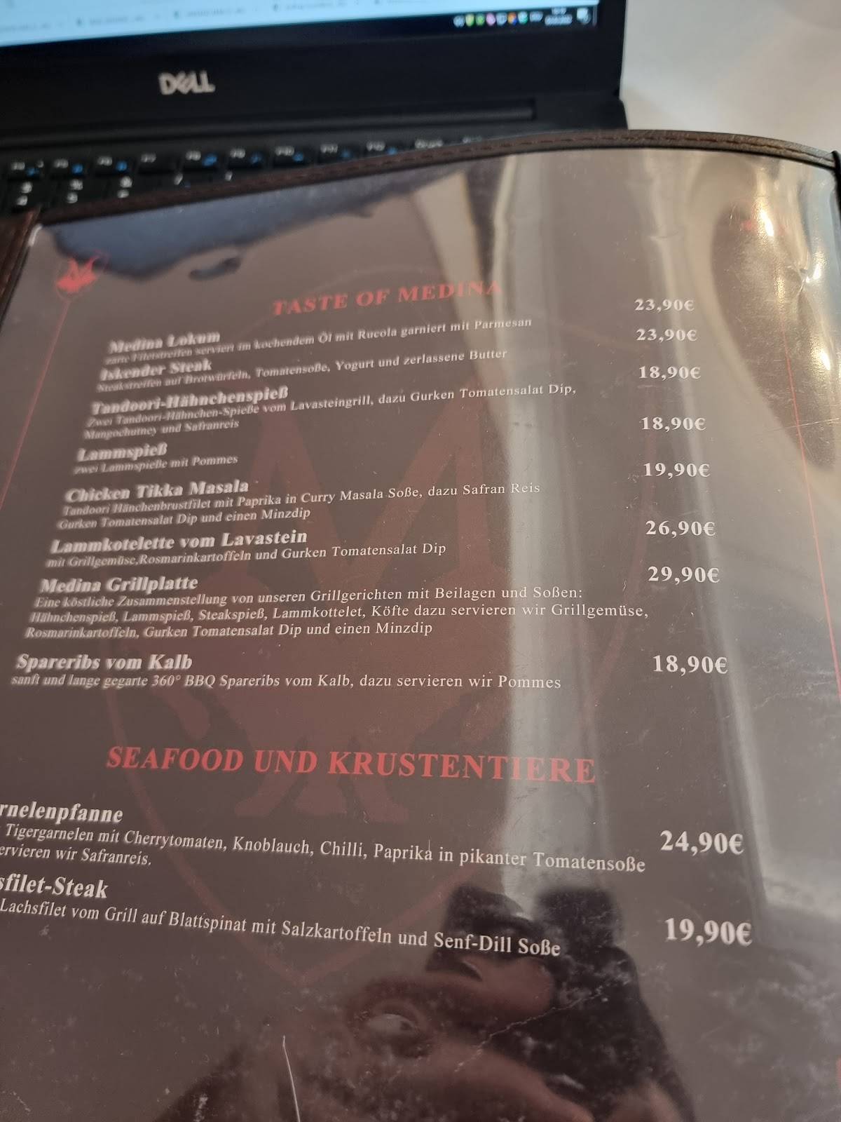 Speisekarte von YA’ MEDINA Steaks&More Halal Steakhouse Frankfurt