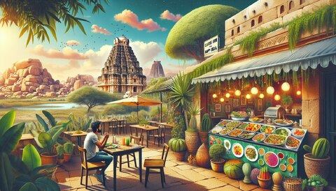 Best Veg Lunch Spots near Clarks Inn Hampi