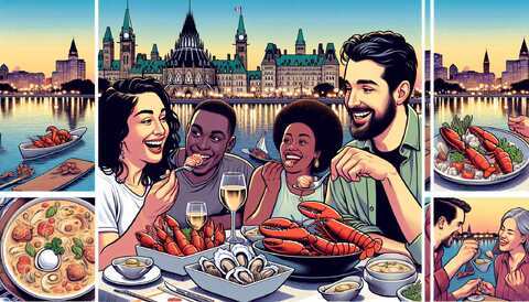 Savourez fruits de mer à Ottawa avec ambiance