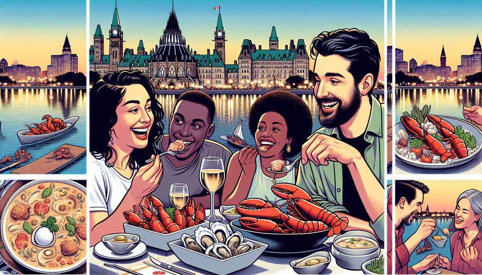 Savourez fruits de mer à Ottawa avec ambiance>