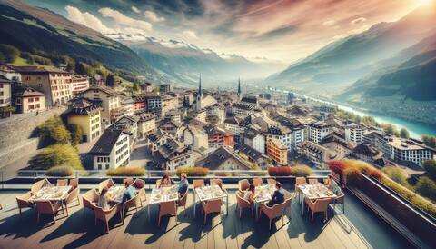 Restaurants à Sion avec vue panoramique à couper le souffle!