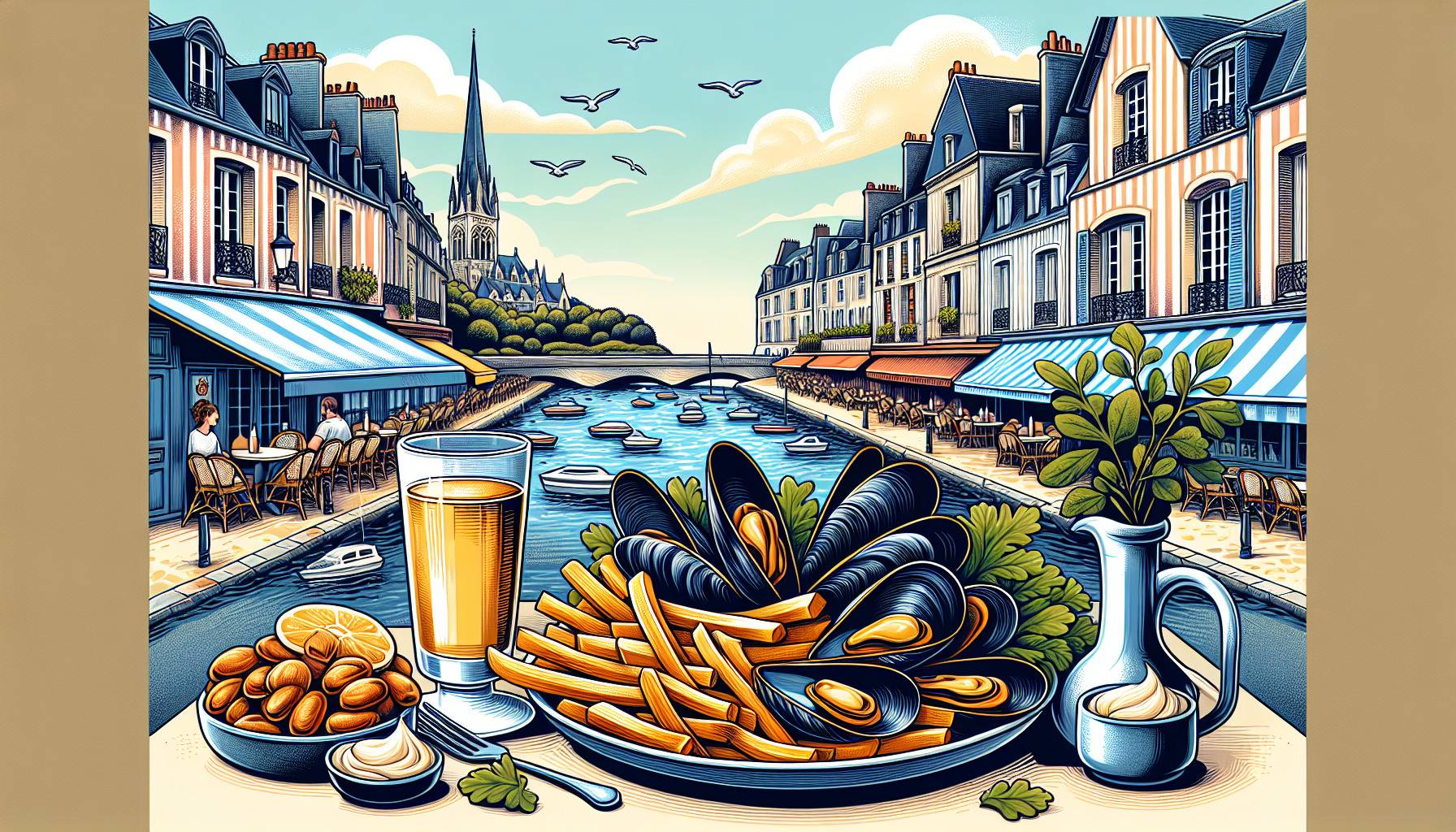 Délicieux restaurants à Deauville : moules et frites à l'honneur