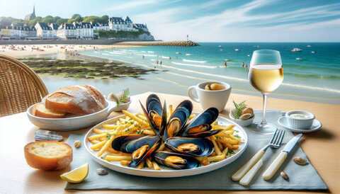 Dégustation exquise de moules-frites à Wissant