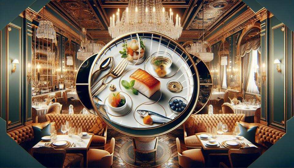 Les restaurants de luxe centrés sur "plat" et "poisson>