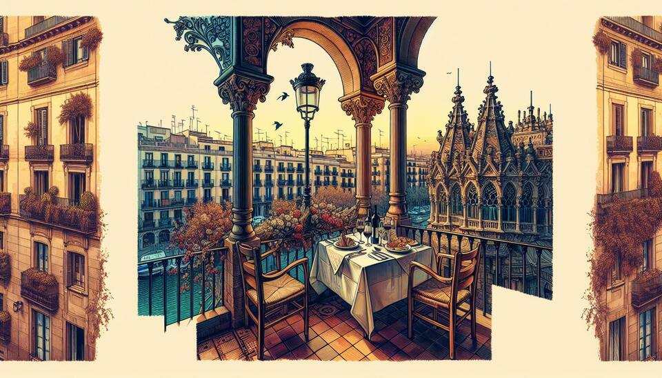 Delicias de Barcelona: Chaflán y mesa en restaurantes>