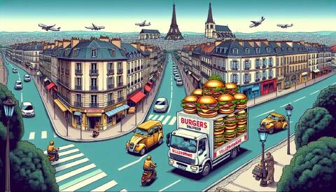 Délices de burgers livrés à Villeurbanne