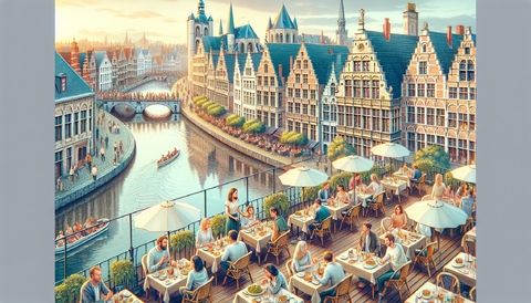 Découvrez Ghent : Restaurants avec vues sur les toits