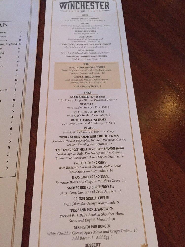 Menu At The Winchester Pub Bar San Antonio menu-at-the-winchester-pub-bar-san-antonio