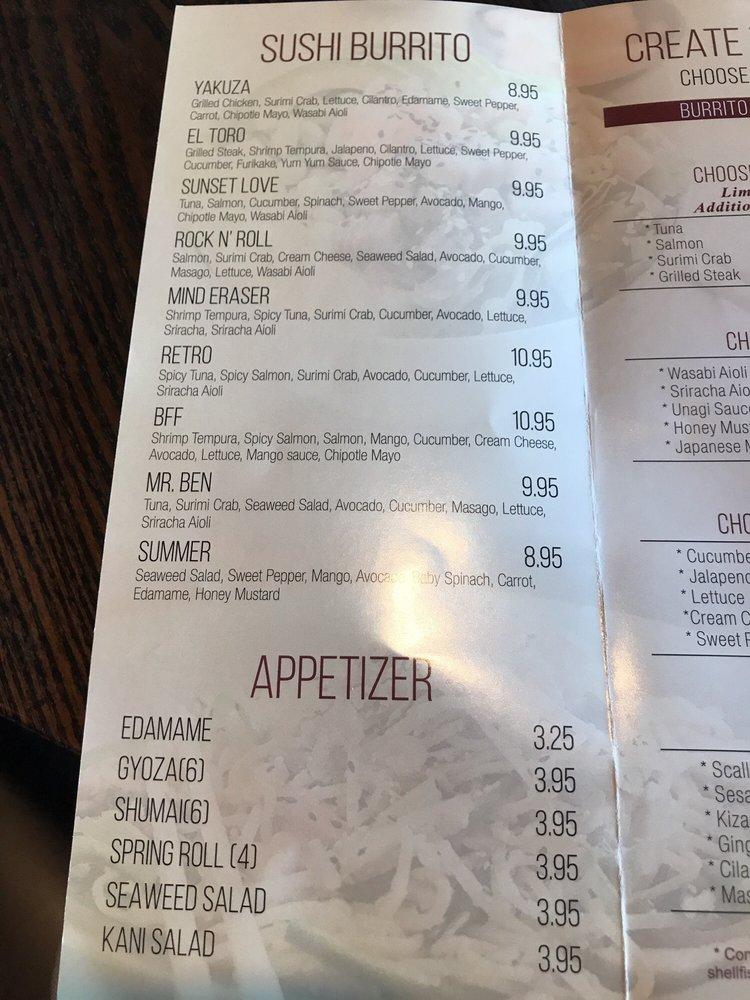 Menu at Kondu restaurant, Harrisburg, Paxton St