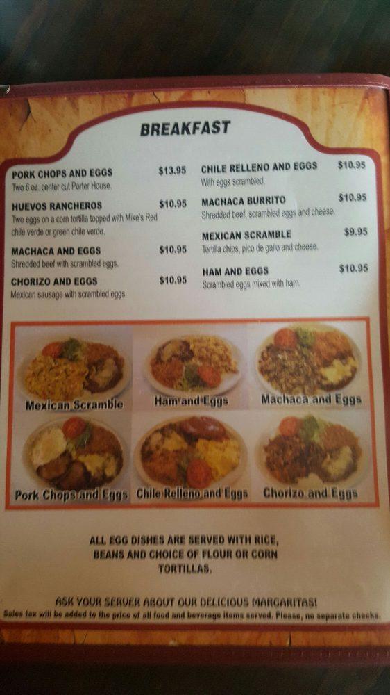 Menu at El Tecolote Restaurant, Camarillo