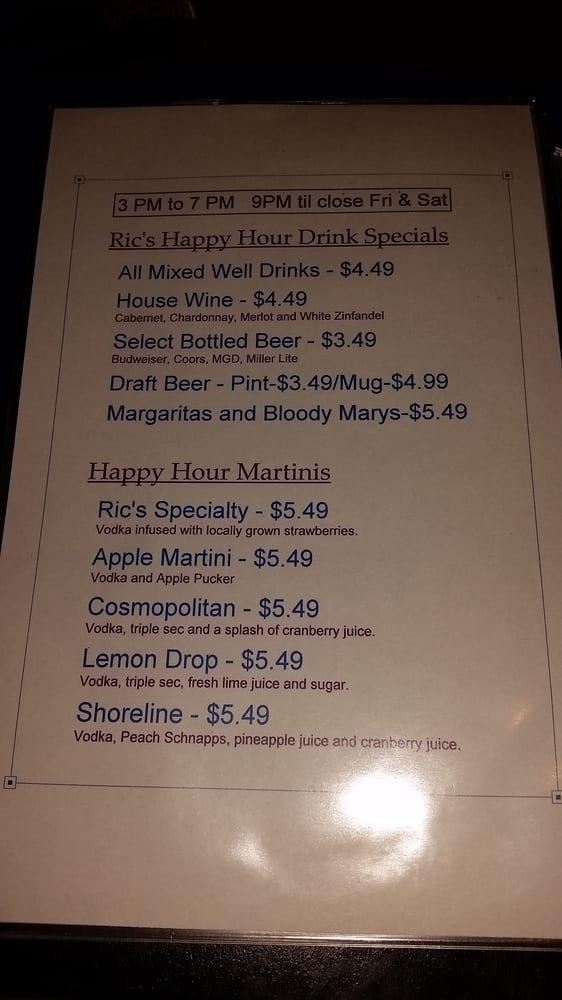 Menu at Ric's Restaurant and Sports Lounge, Camarillo