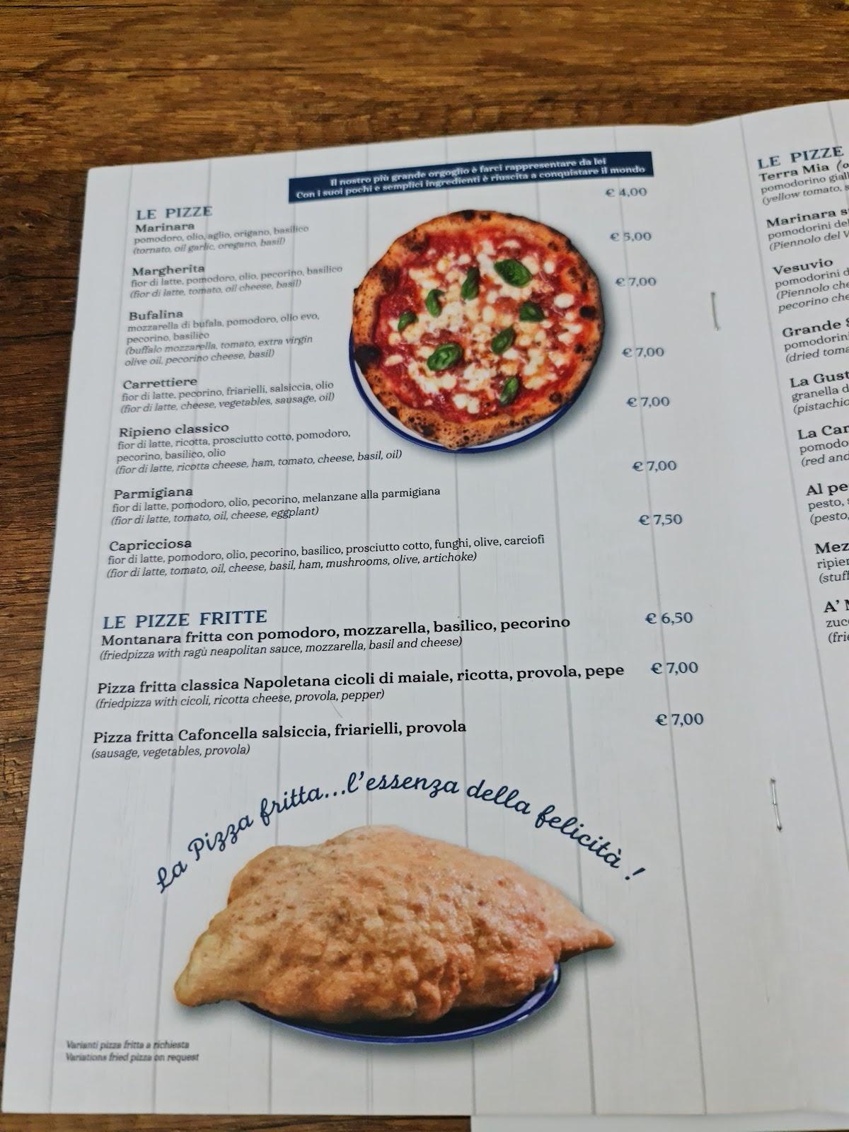 Speisekarte von La Figlia del Presidente pizza, Neapel