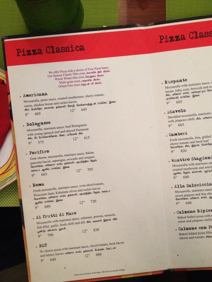 Menu at Tuscana Pizzeria at Wallace Garden, Chennai, 19