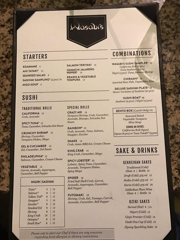 Menu at Cascades American Cafe, Nashville