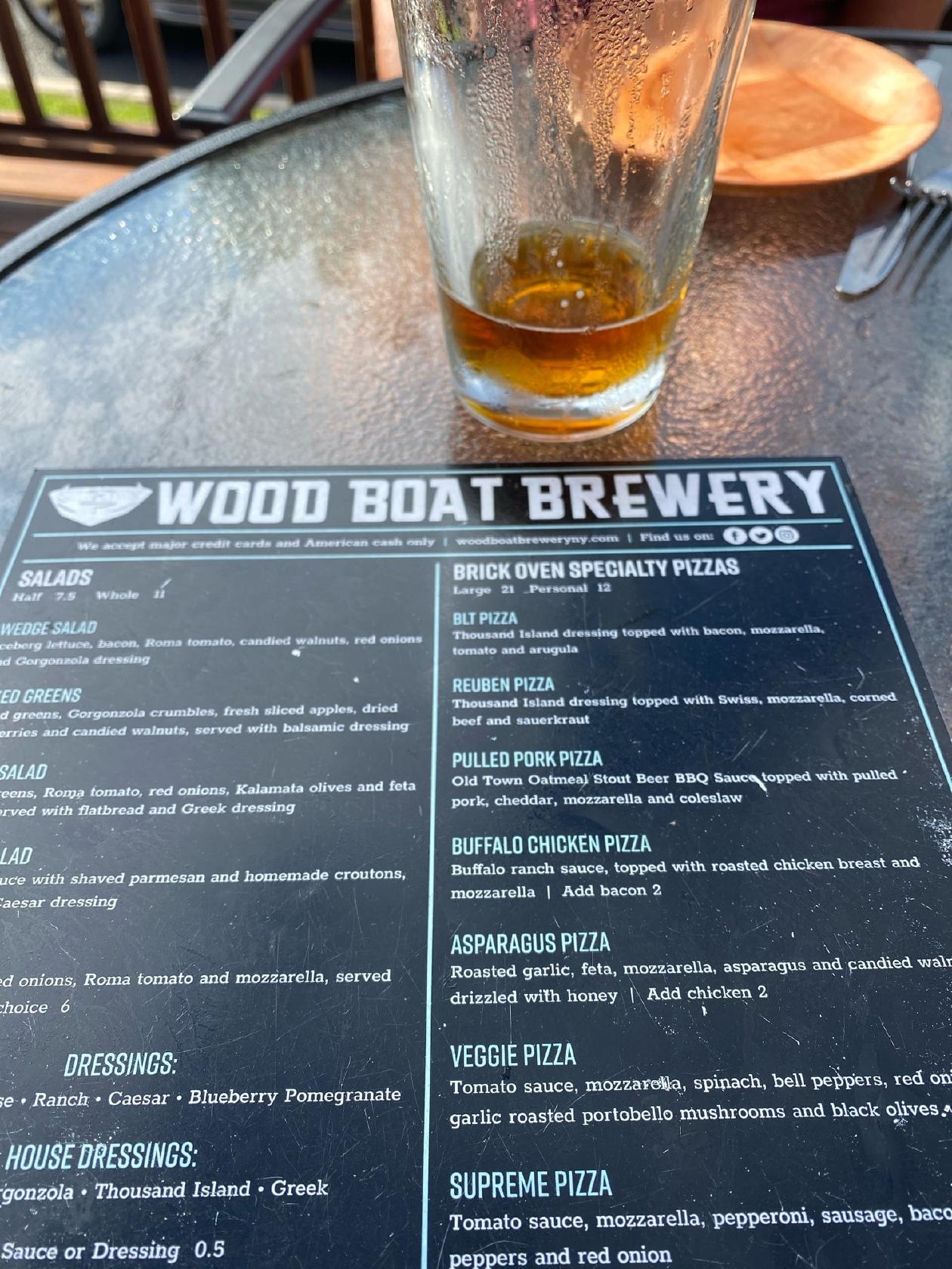 Menu at Wood Boat Brewery pub & bar, Clayton