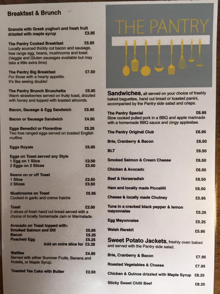 The Pantry Hall Road Menu at Anthony Cornell blog