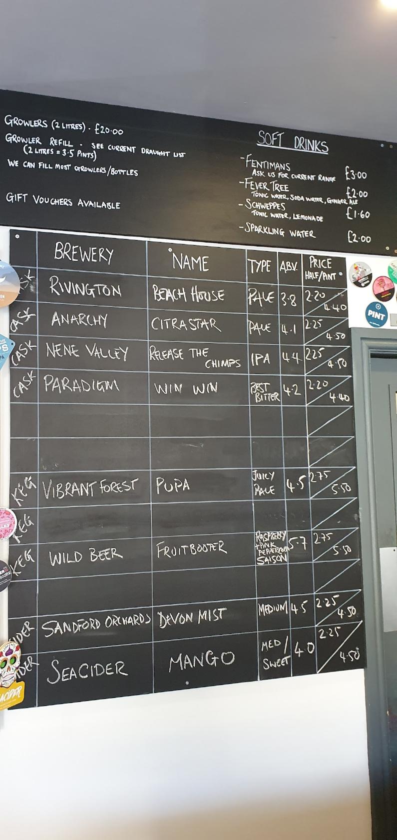 Menu at Hop and Vine pub & bar, Ruislip
