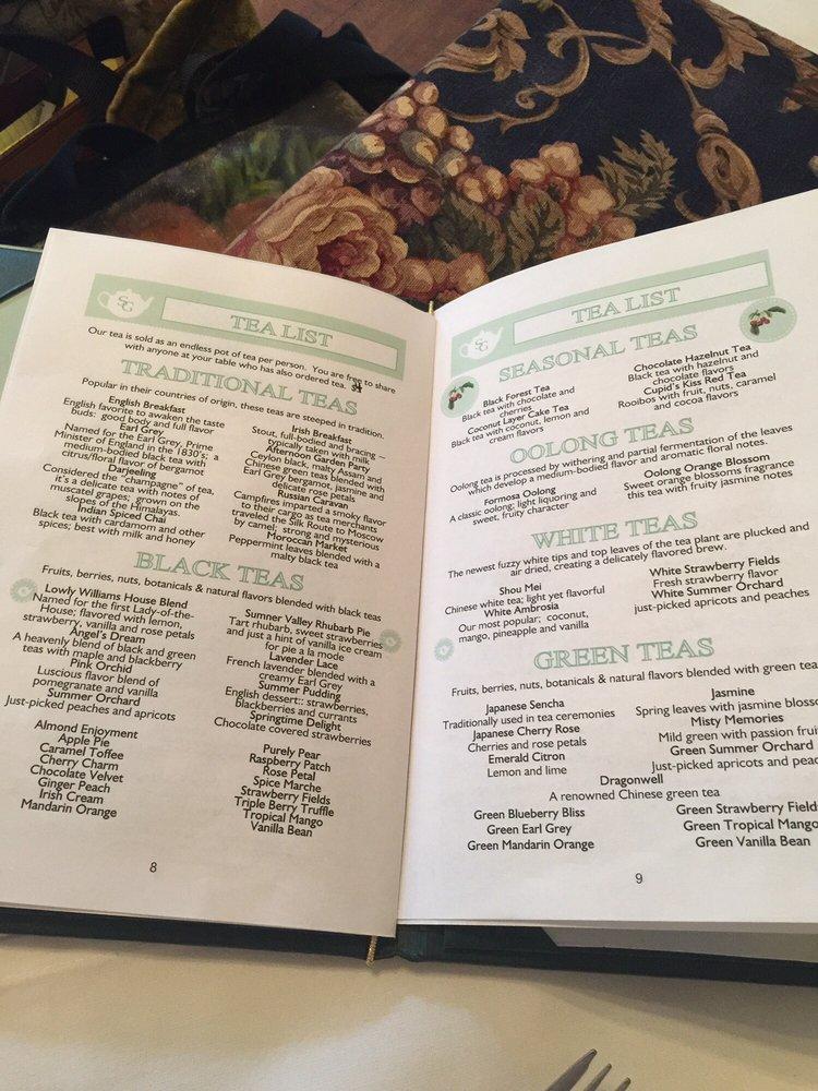 Menu at Secret Garden Tea Room & Gift cafe, Sumner
