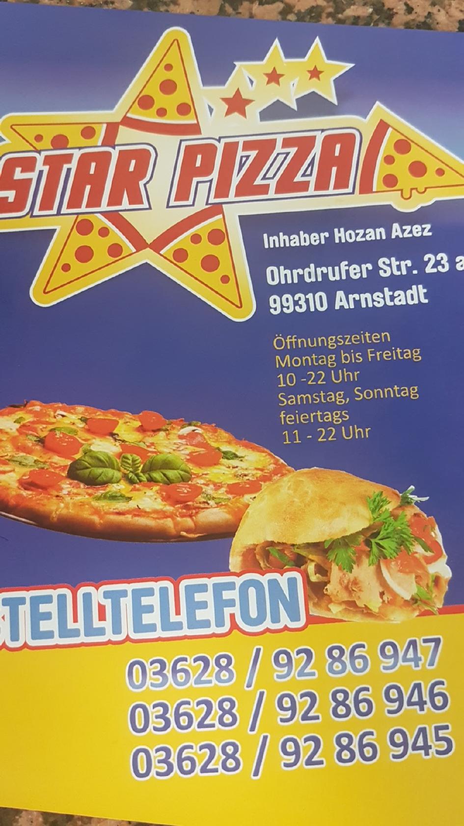 Star Pizza, Арнштадт - Меню и отзывы о ресторане