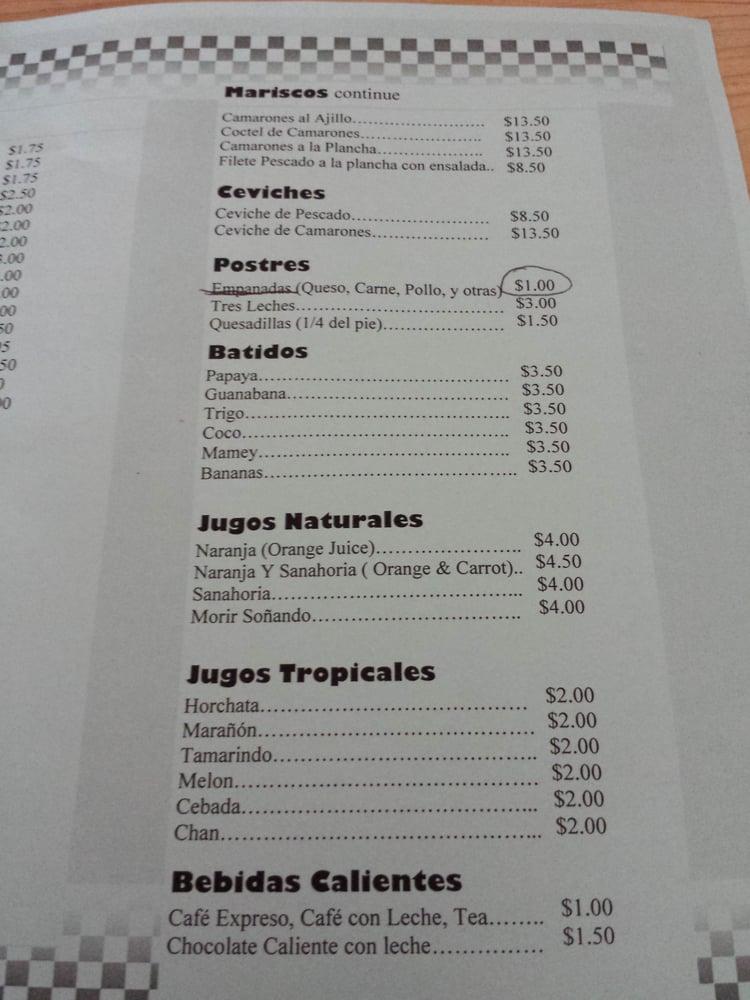 Menu at Don Paco Restaurant, Union City
