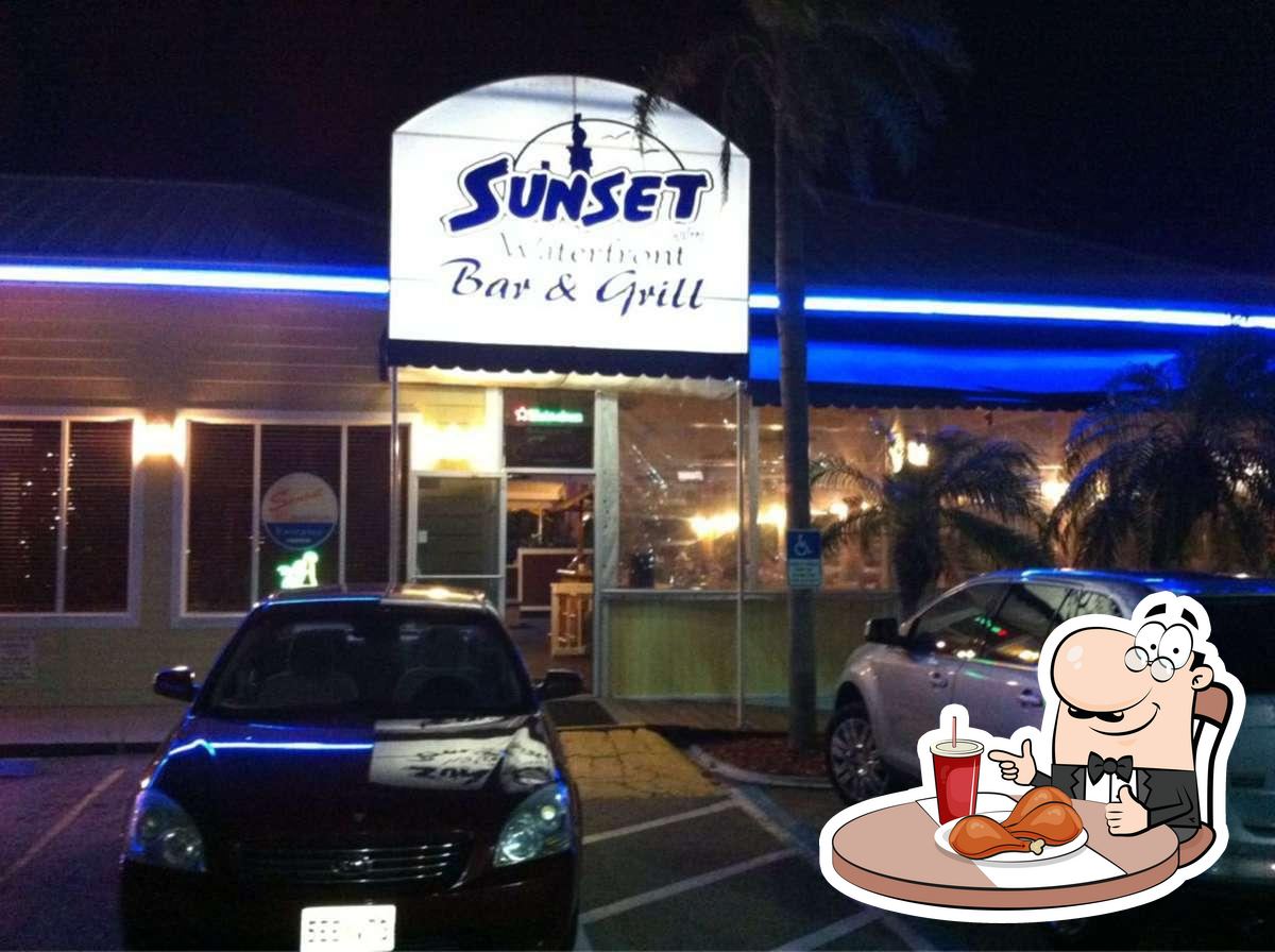 Sunset Cafe' Waterfront Bar & Grill in Cocoa Beach Restaurant menu