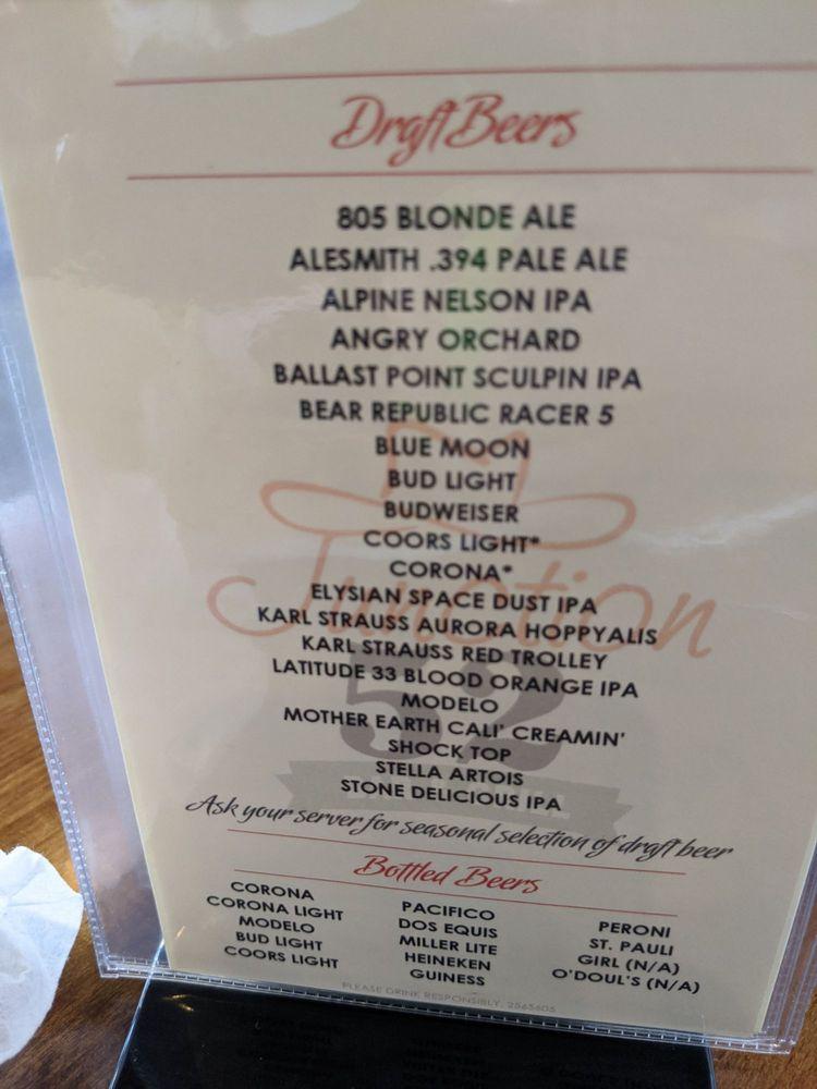 Menu at Junction 52 Bar & Grill, Santee