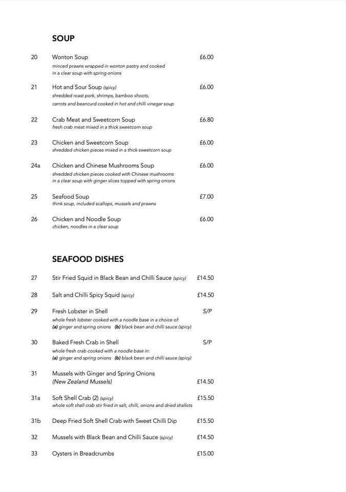 Menu at Blue Orchid restaurant, Romford, 70 North St