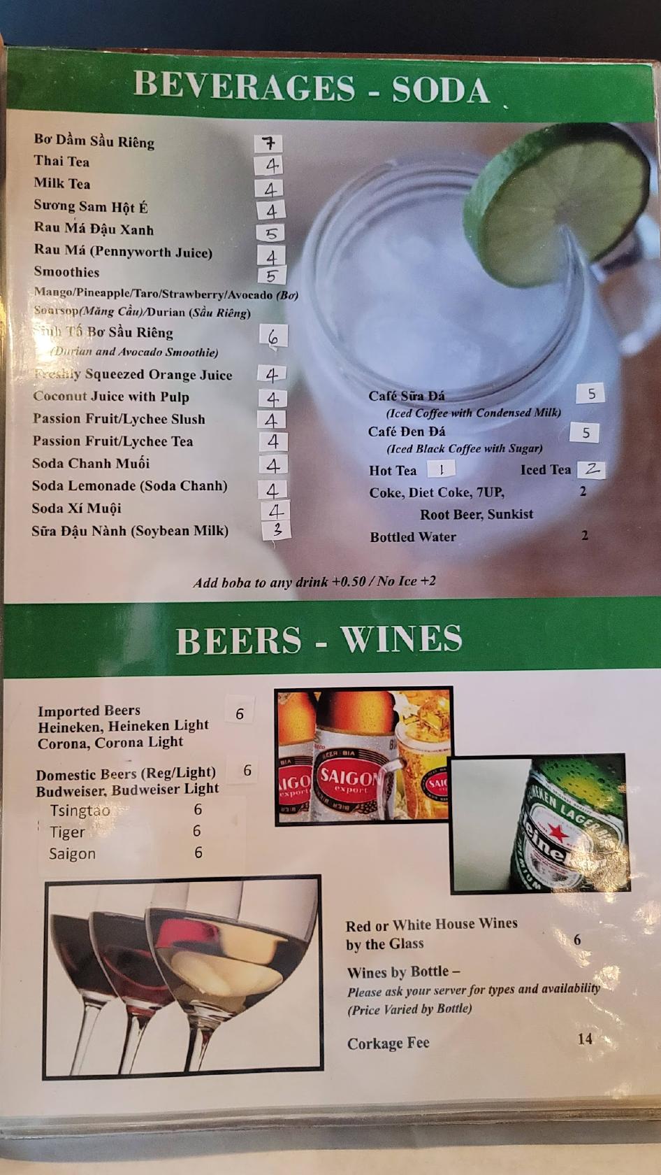 Menu at Garlic and Chives restaurant, Garden Grove