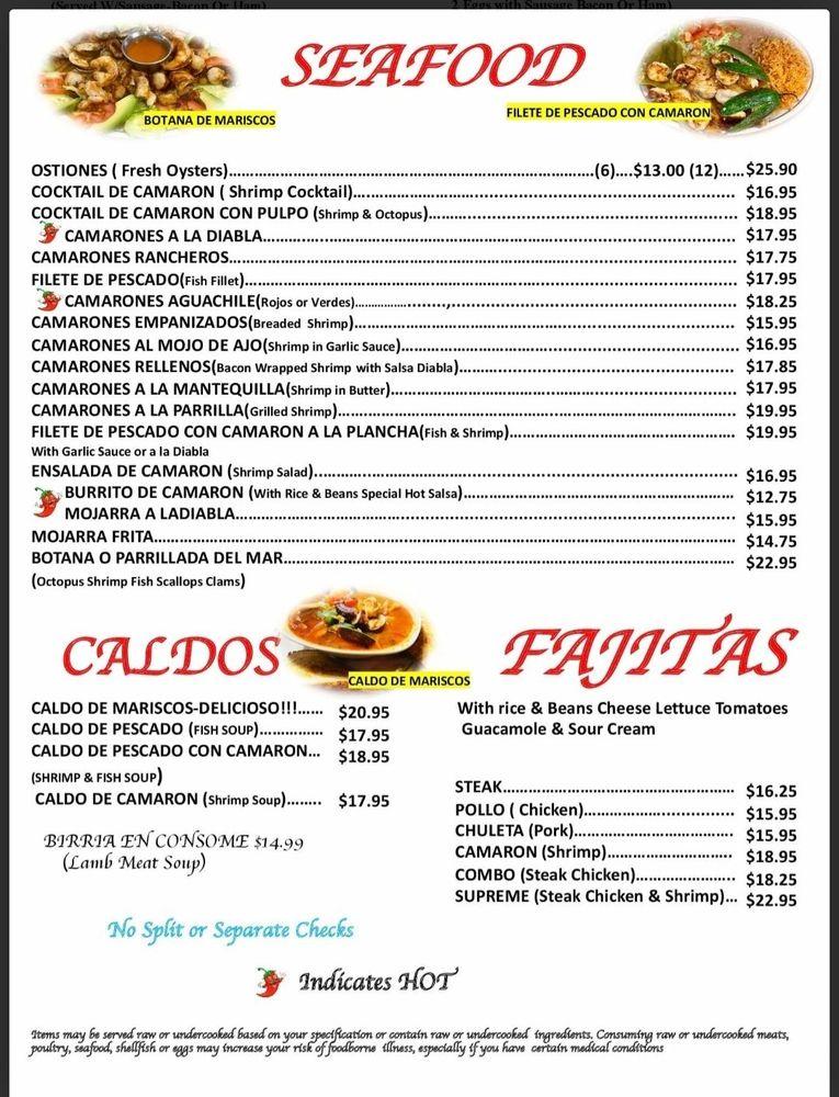 Menu At Mucho Bueno Mexican Restaurant Thornton