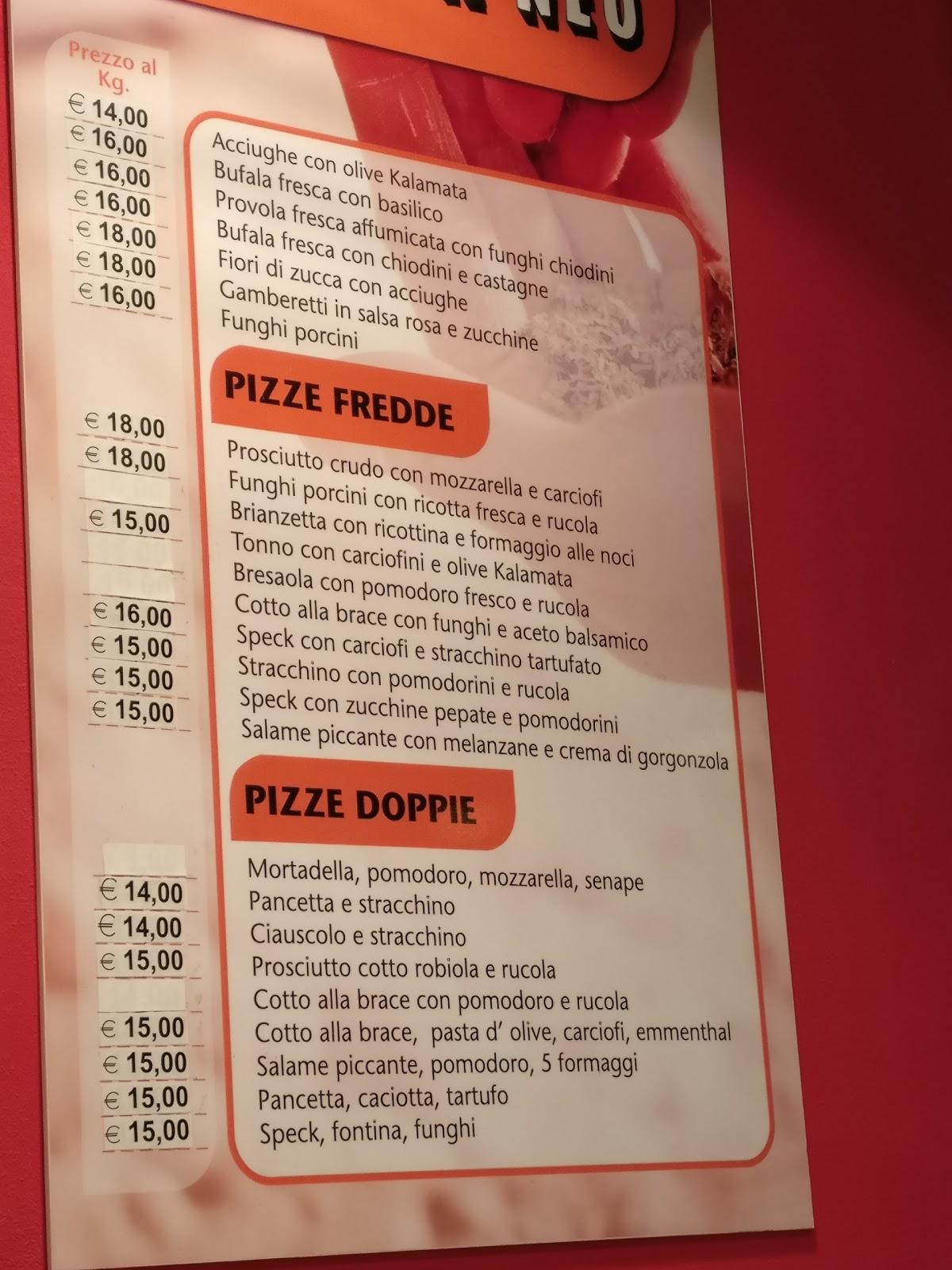 Menu at Pizza da Neo pizzeria, Gambettola, Via del Lavoro