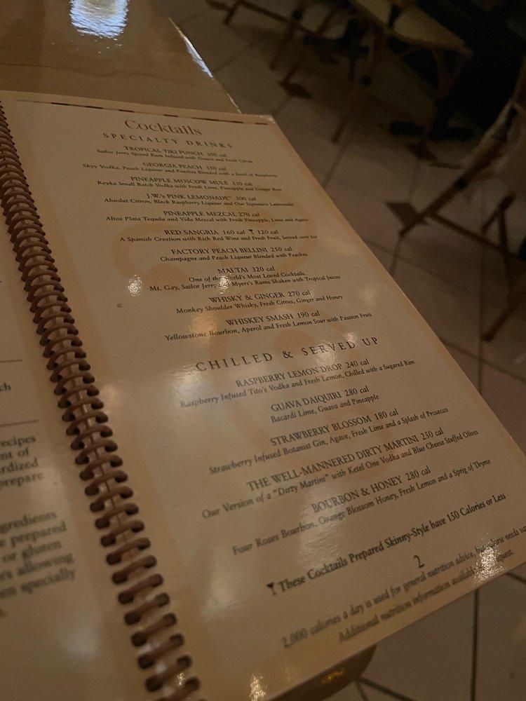 Menu at The Cheesecake Factory desserts, Greenville