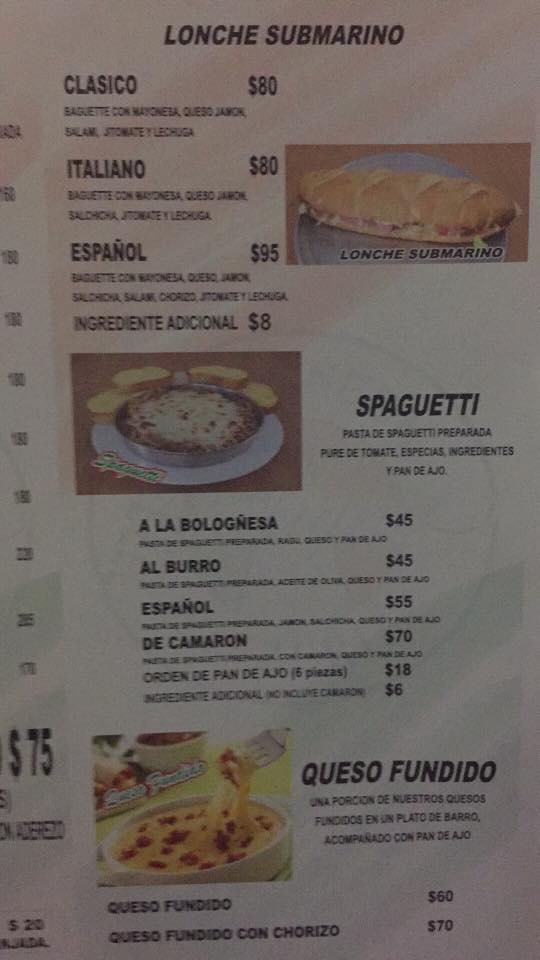 Menu At Pizzería El Rincón Italiano Guadalajara C José María Narváez