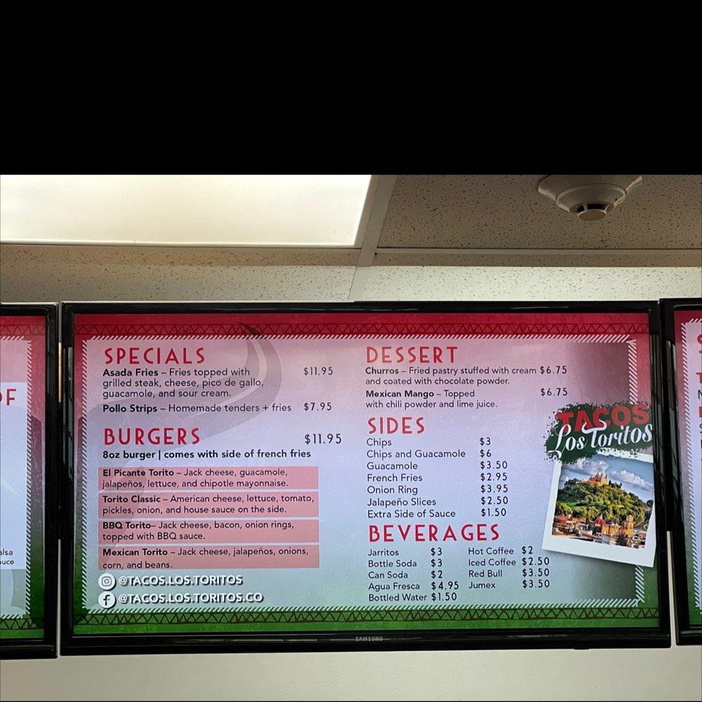 Menu at Tacos Los Toritos, Hicksville