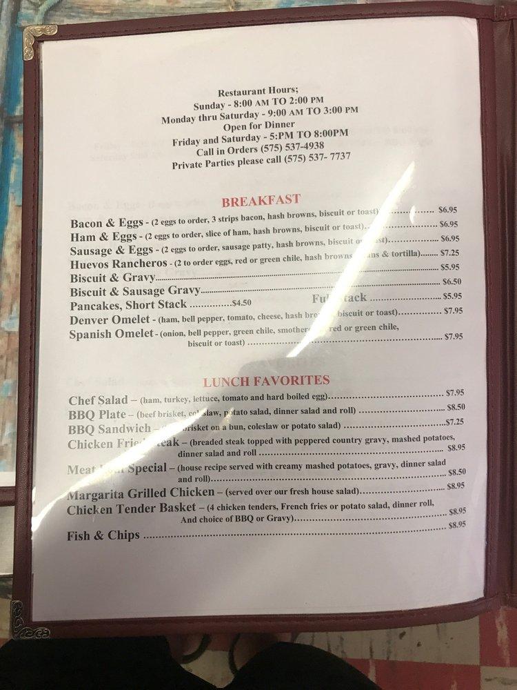 Menu at The Patio Restaurant, Hurley