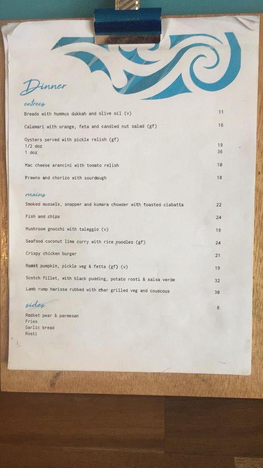 Menu at Butterfish Restaurant And Cafe, Russell