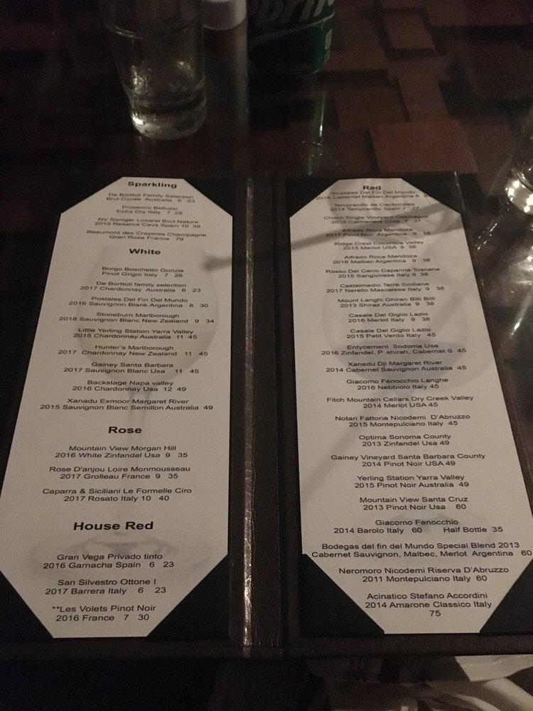 Menu at 90 restaurant, Winthrop
