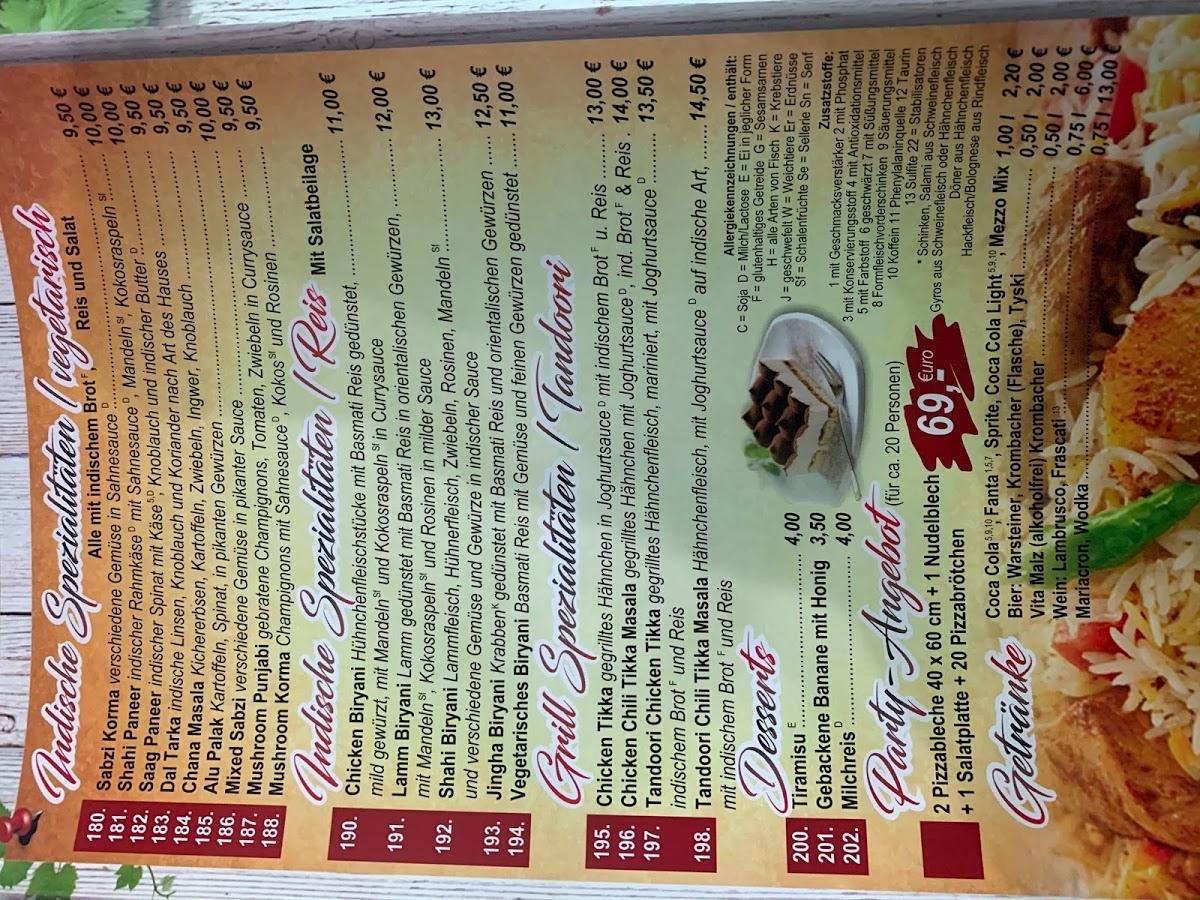 Menu at Pizza Boys, Hagen