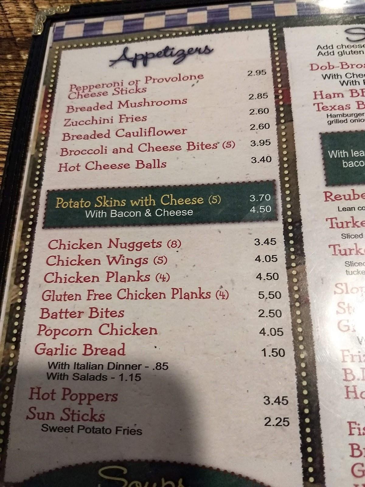 Menu at DobBros Country Kitchen restaurant, Spring Church, PA156