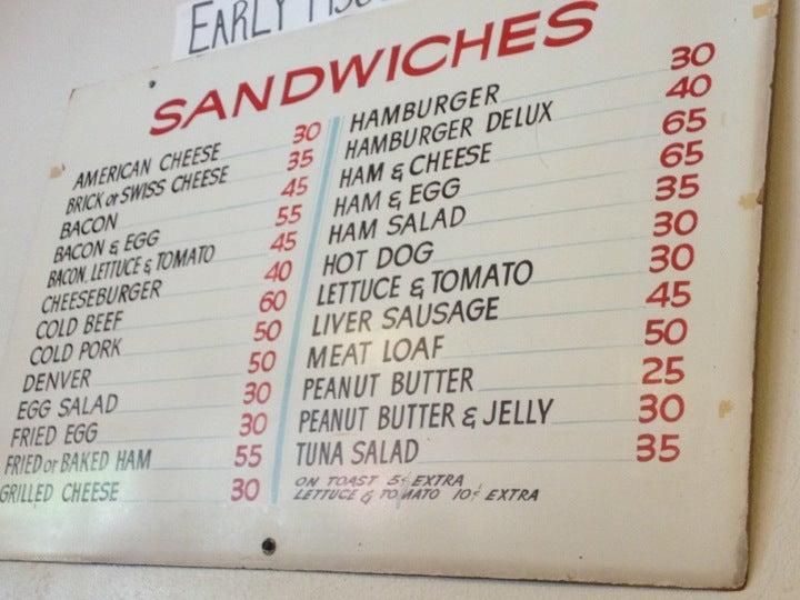Menu at Mickies Dairy Bar, Madison