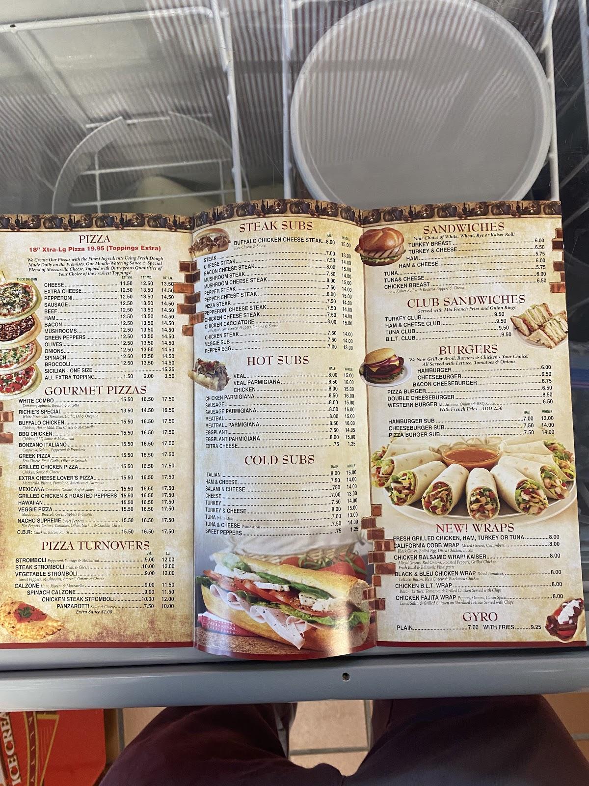 Menu at South End Pizza IV pizzeria, Egg Harbor City