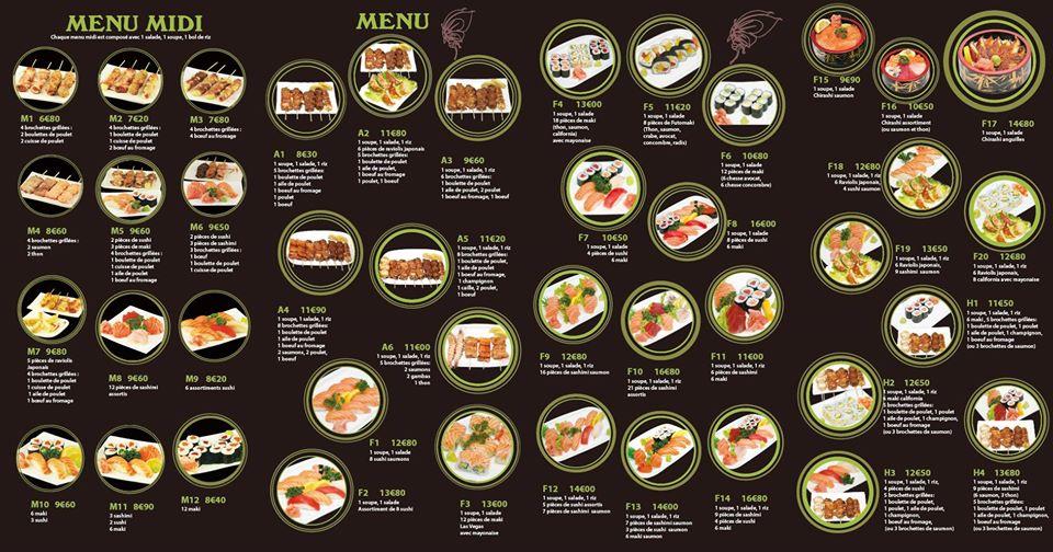 Sushi deals nara menu