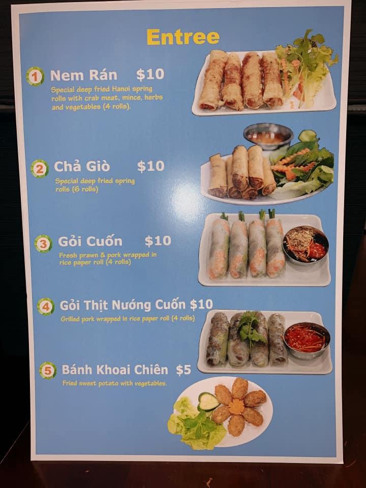 Menu at B n Ch H a restaurant Canley Heights