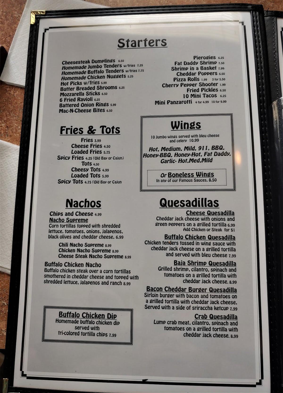 Menu at Dominic's Tavern pub & bar, Bellmawr