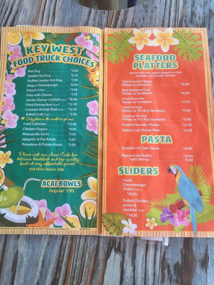 Menu at Key West Islip Beach pub & bar, Islip