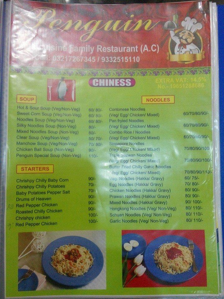 Penguin Restaurant Basirhat menu